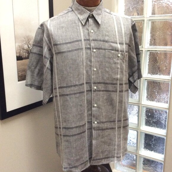 2 Men's Button Down Short Sleeve Shirts Dressy Casual, 2 Shirts for $20, Size XL - Picture 3 of 4